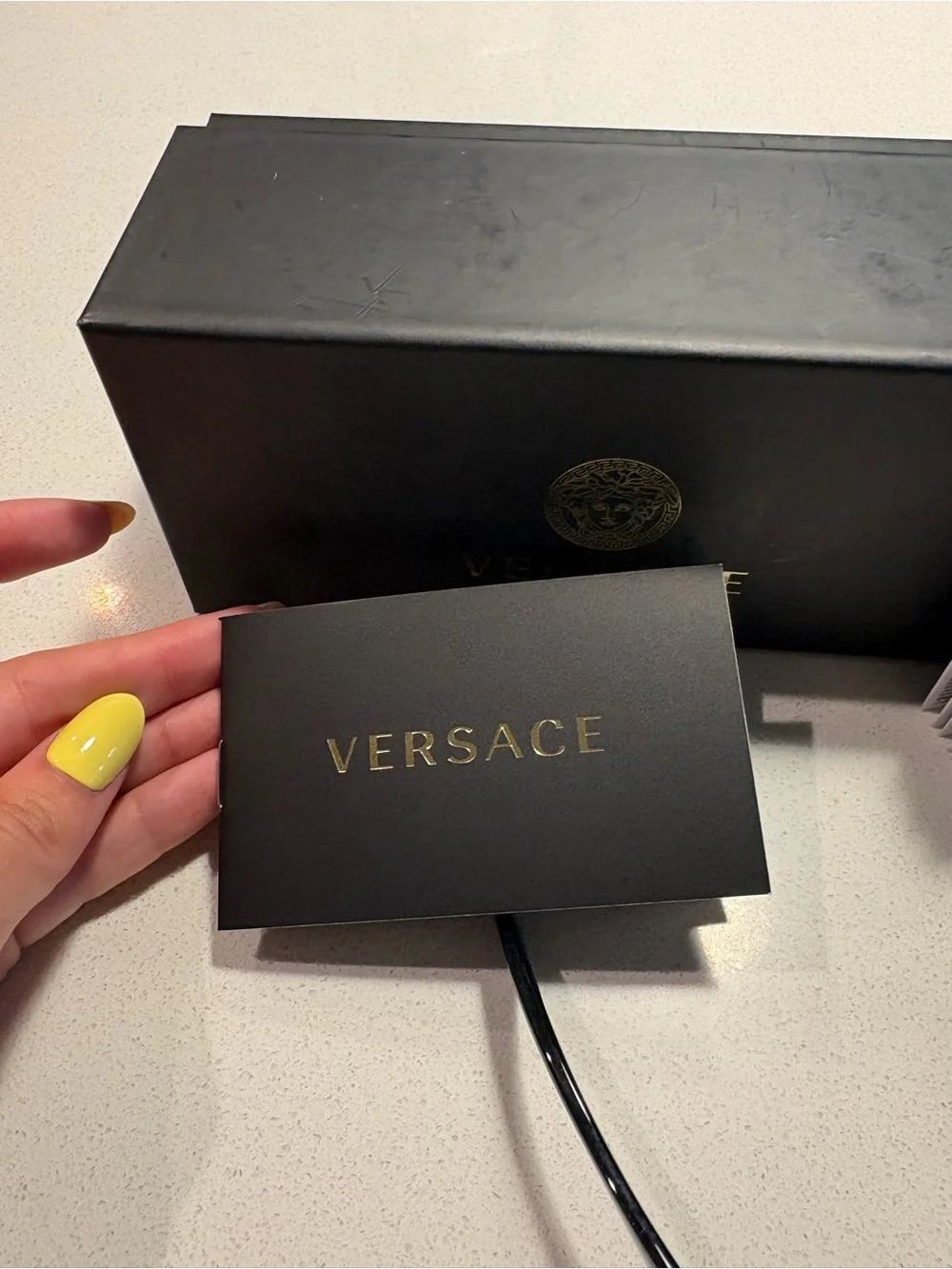 Versace Black and Gold VR/AR Accessory Case with Branded Cards